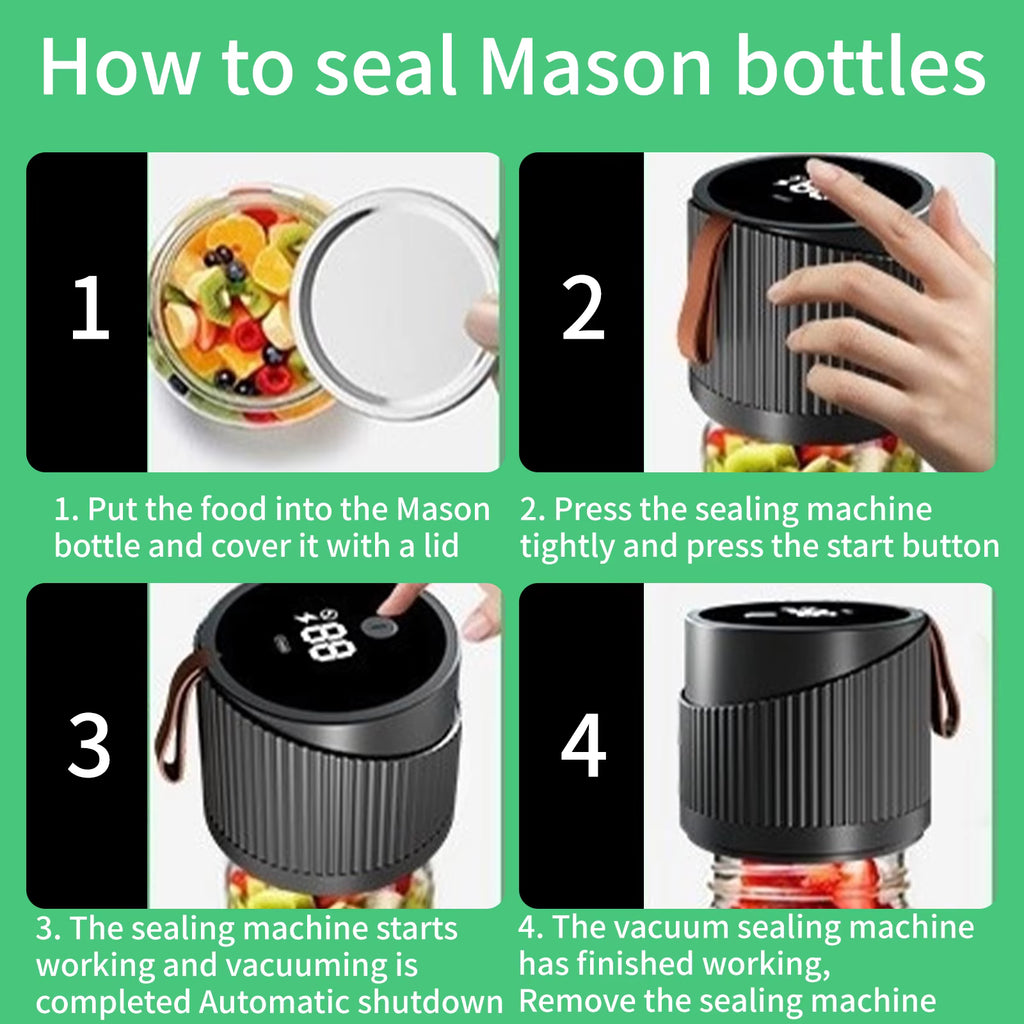 Electric Mason Jar Sealer for Food and Wine Preservation