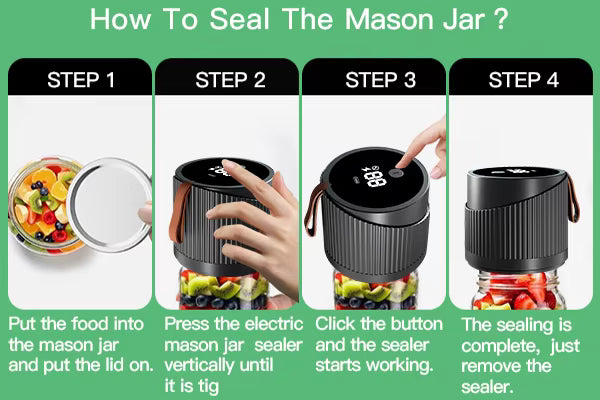 Electric Mason Jar Sealer for Food and Wine Preservation