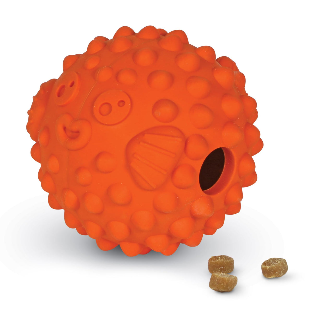 Brightkins Tough & Tumble Small Pufferfish - Interactive Dog Puzzle Toy for All Breeds Rubber Dog Toys for Aggressive Play Dog Stocking Stuffers