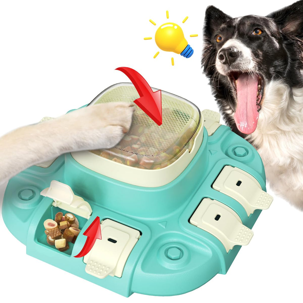 Mankoda Dog Puzzle Toy Dog Slow Feeder & Treat Dispensing Dog Toys 2 Levels Puzzle Toys for Dogs IQ Training/Brain Stimulation Medium/Large Dogs (MKD-A)